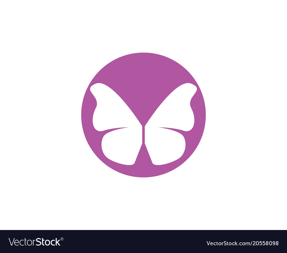 Butterfly Conceptual Simple Colorful Icon Logo Vector Image