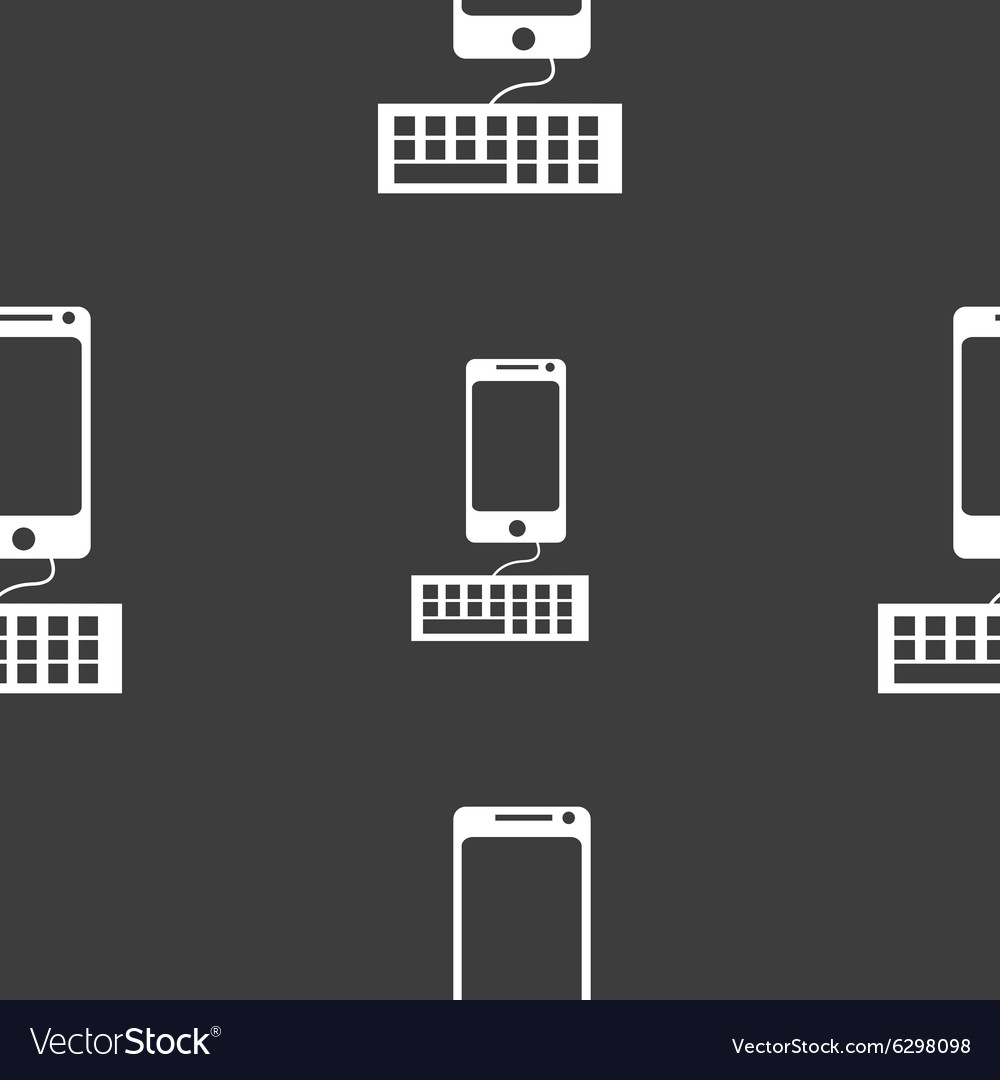 Computer keyboard and smatphone icon seamless