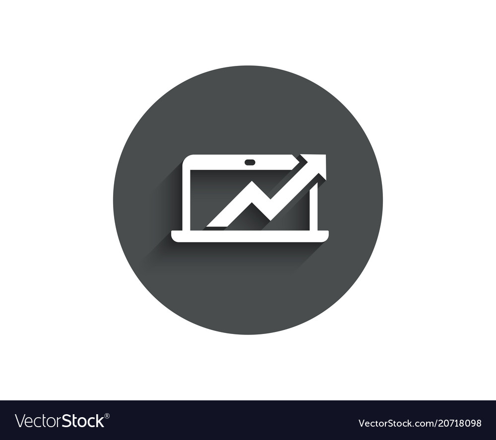 Data analysis and statistics simple icon computer