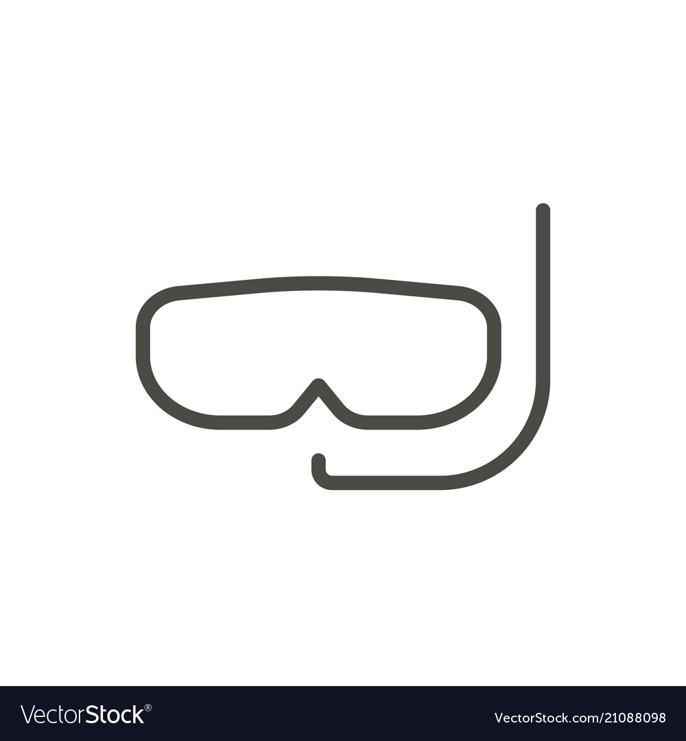 Diving mask icon line swimm activity symbol