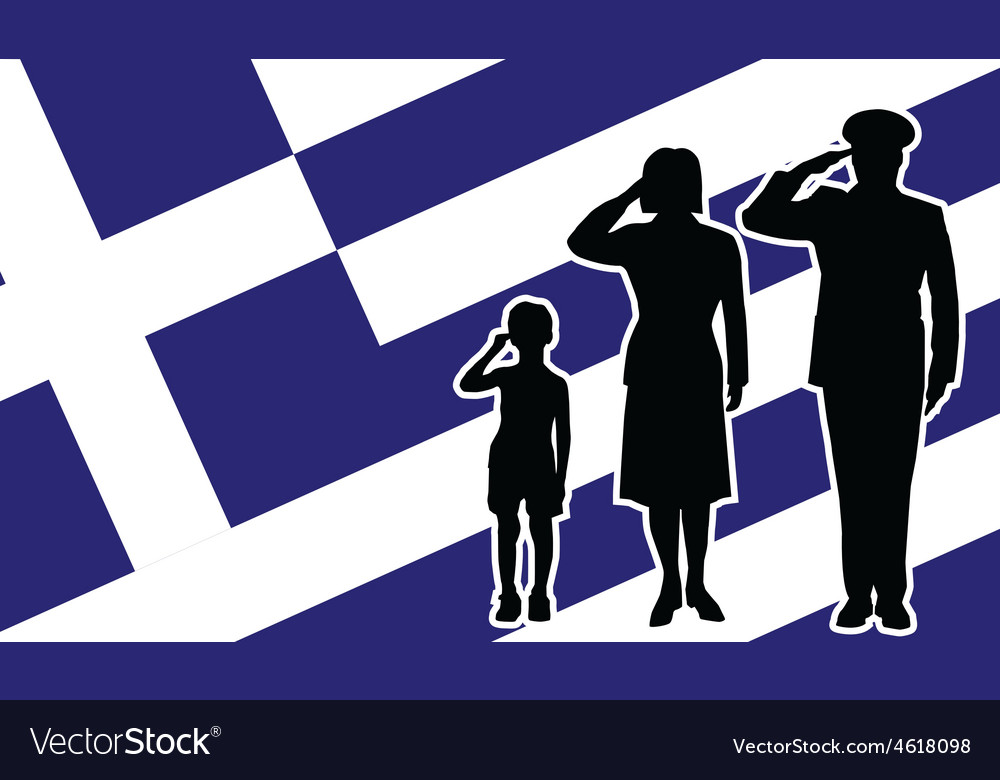 Greece soldier family salute