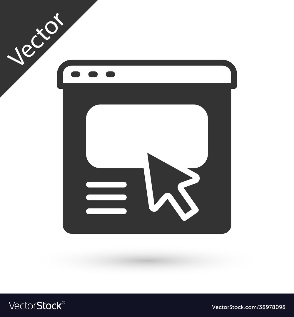 Grey ui or ux design icon isolated on white vector image Grey ui or ux design icon isolated on white