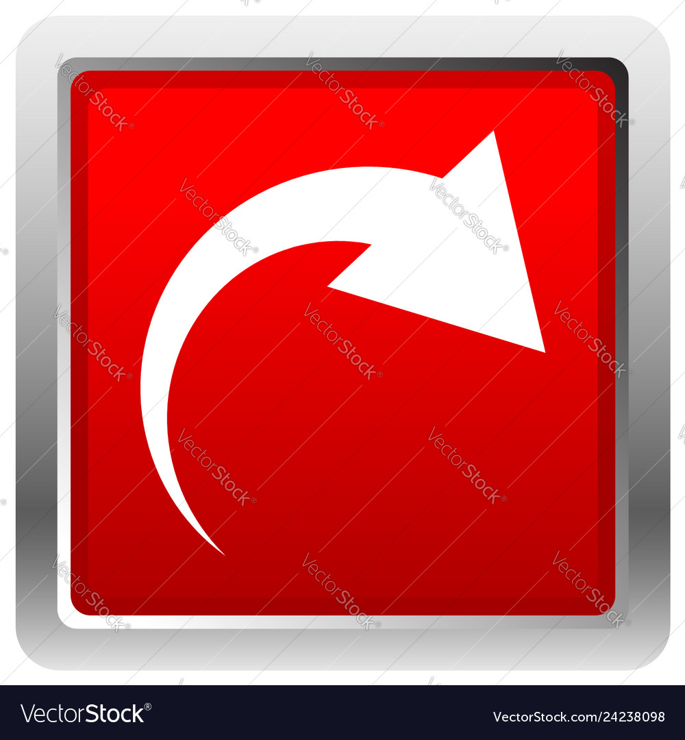 Icon with curved arrow fold twist rotate concept vector image Icon with curved arrow fold twist rotate concept