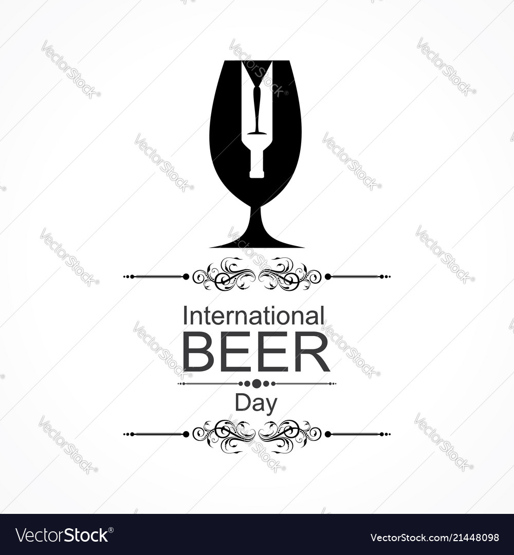 International beer day with mugs