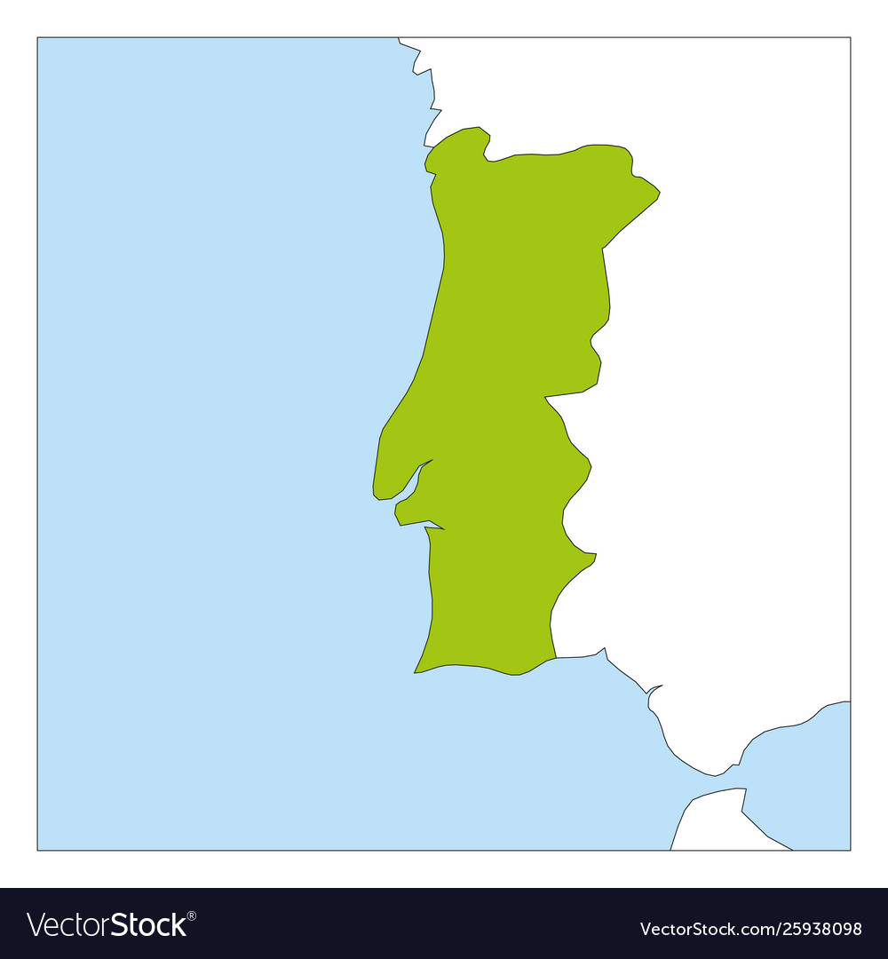 Map Portugal Borders Regions Stock Vector by ©grebeshkovmaxim@gmail.com  377532672