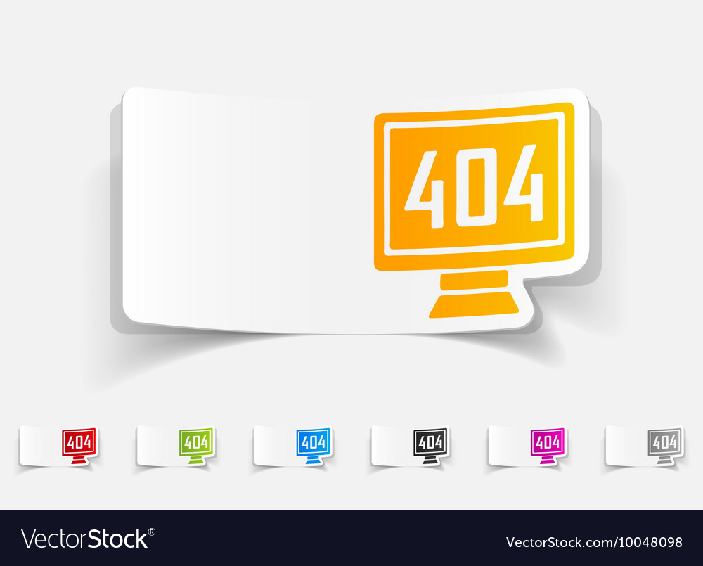 Realistisches Designelement 404 Fehlerprogramm