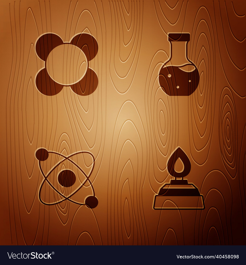 Set alcohol or spirit burner molecule atom