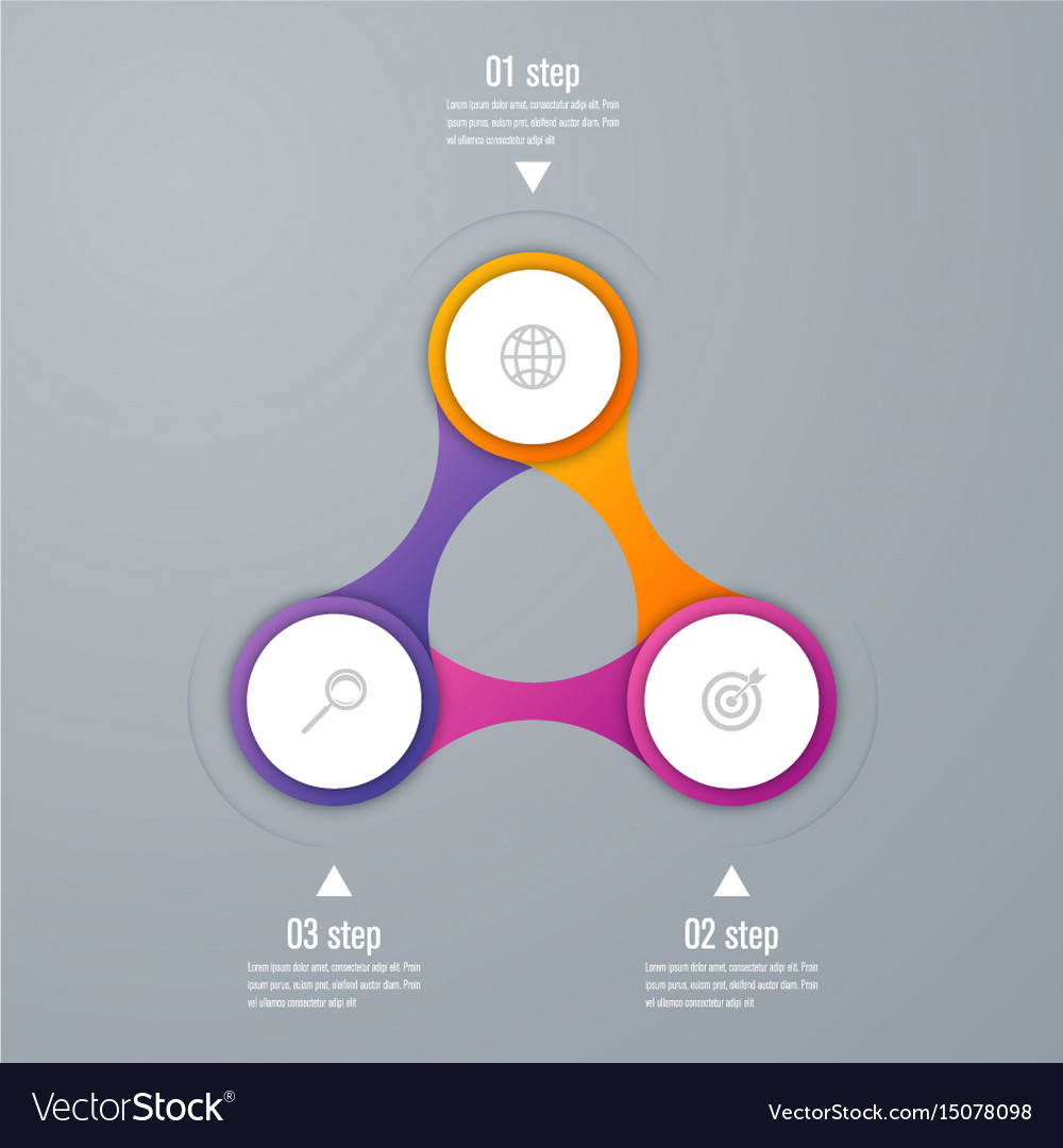 Template for cycle diagram graph presentation Vector Image