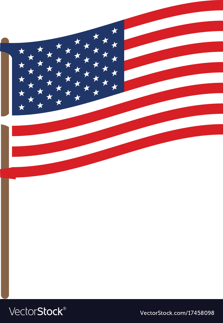United States Flag on Pole