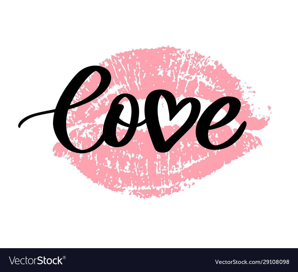 Valentine poster card label banner letter slogan Vector Image