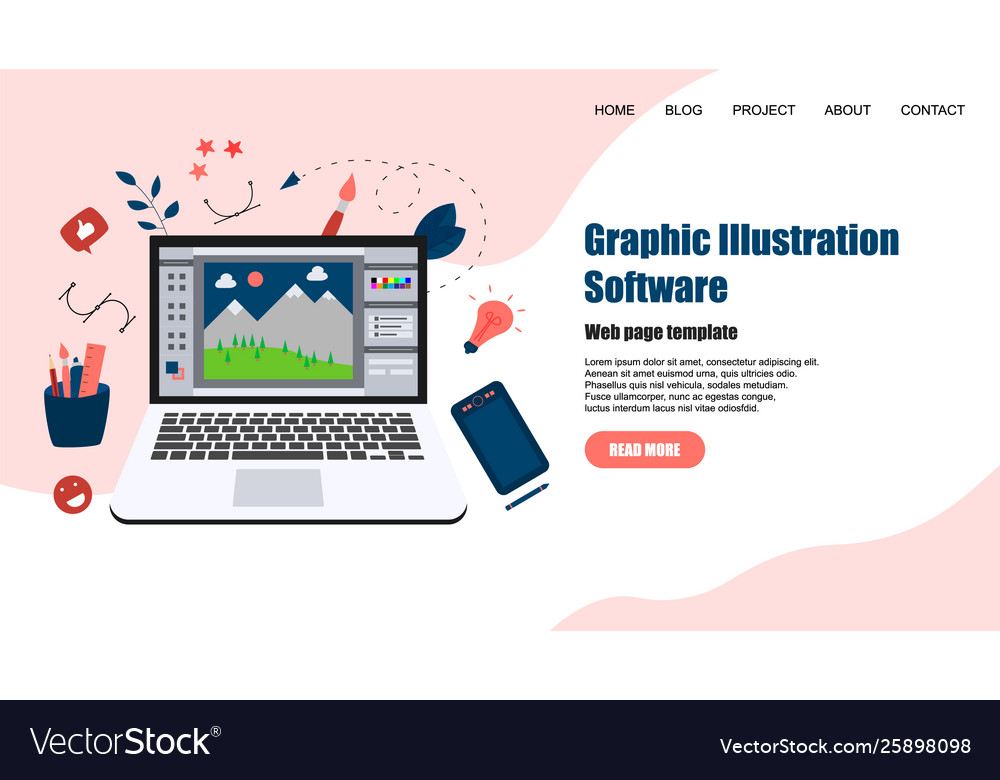 Webpage template flat application