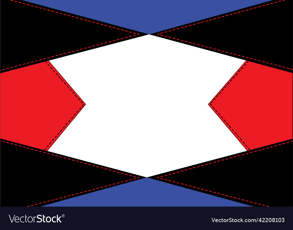 A patterned triangular background with white