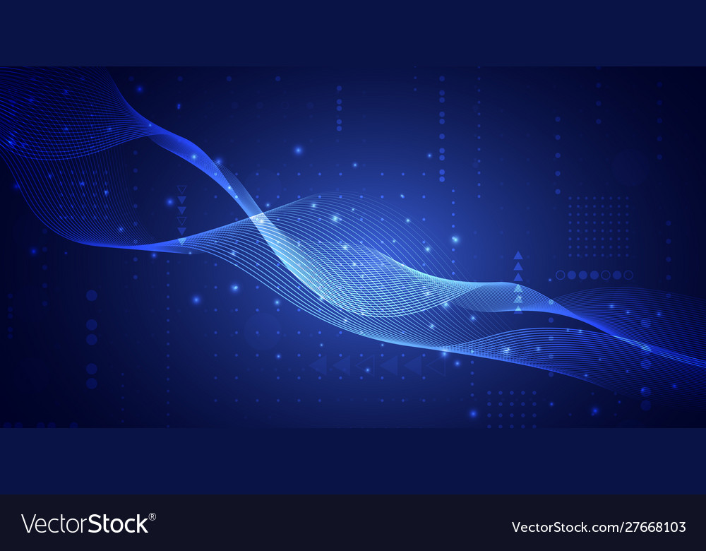 Abstract sound wave lines background vector image Abstract sound wave lines background