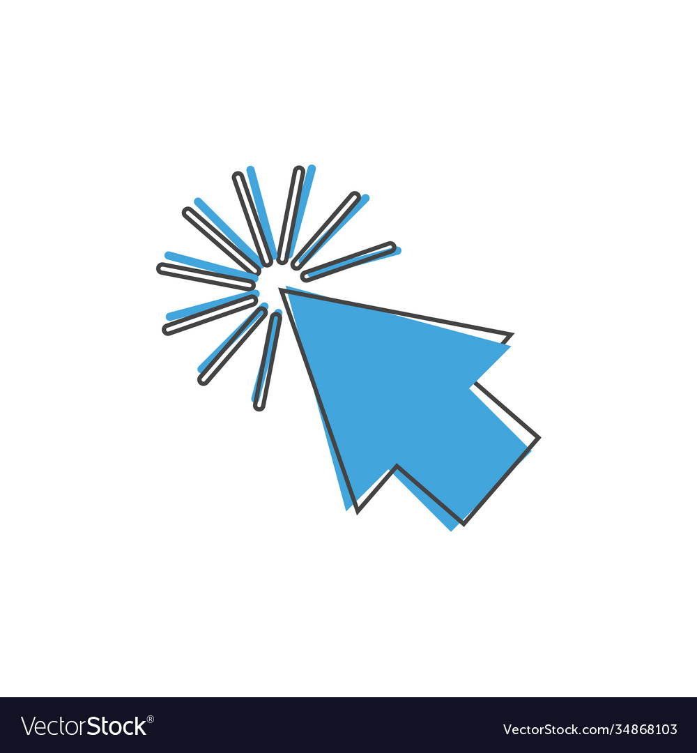 Arrow cursor pointing to point vector image Arrow cursor pointing to point