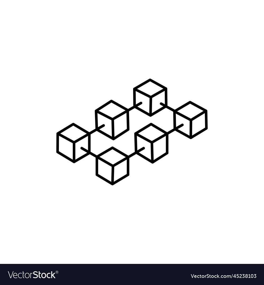 Blockchain icon or design element vector image Blockchain icon or design element