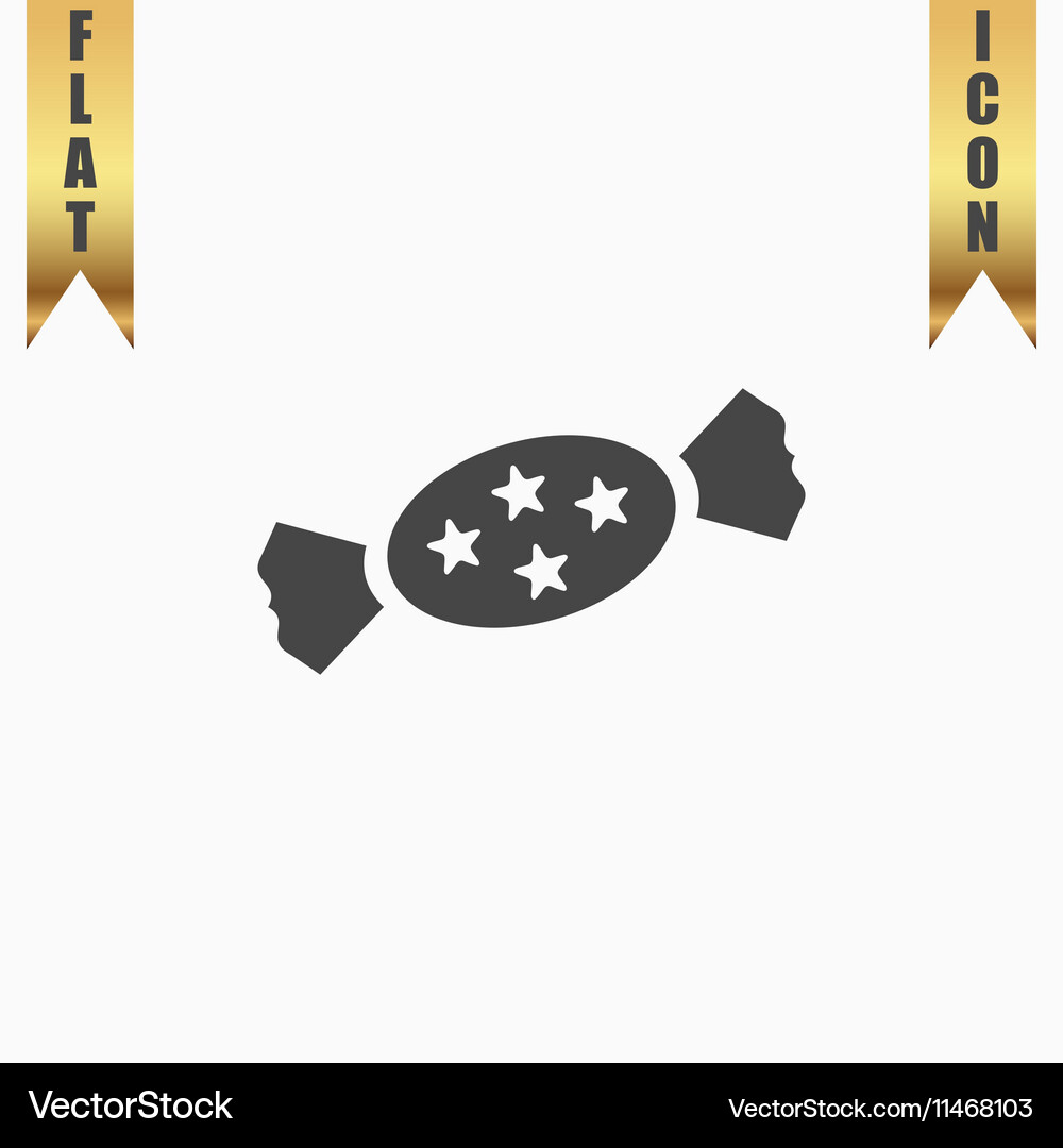 Candy flat icon Royalty Free Vector Image - VectorStock
