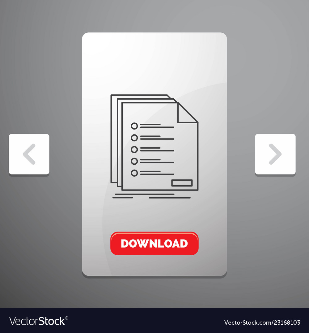 Check filing list listing registration line icon Vector Image Check filing list listing registration line icon