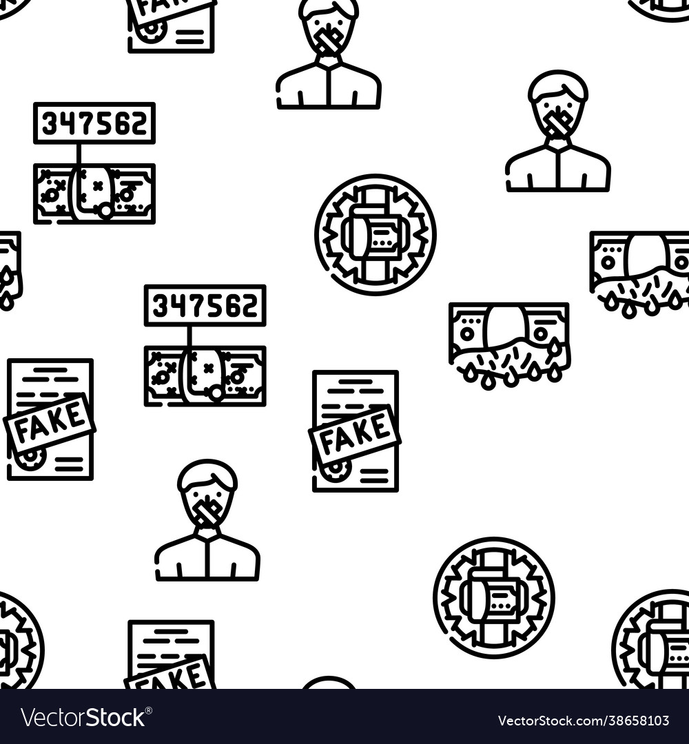 Corruption problem seamless pattern vector image Corruption problem seamless pattern