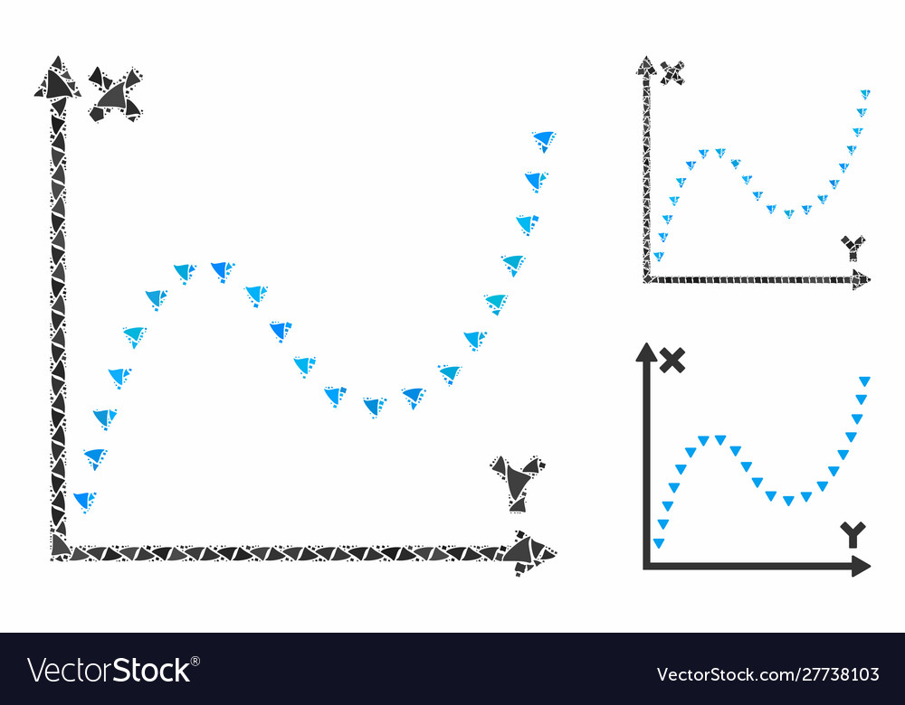 Dotted function graph composition icon bumpy