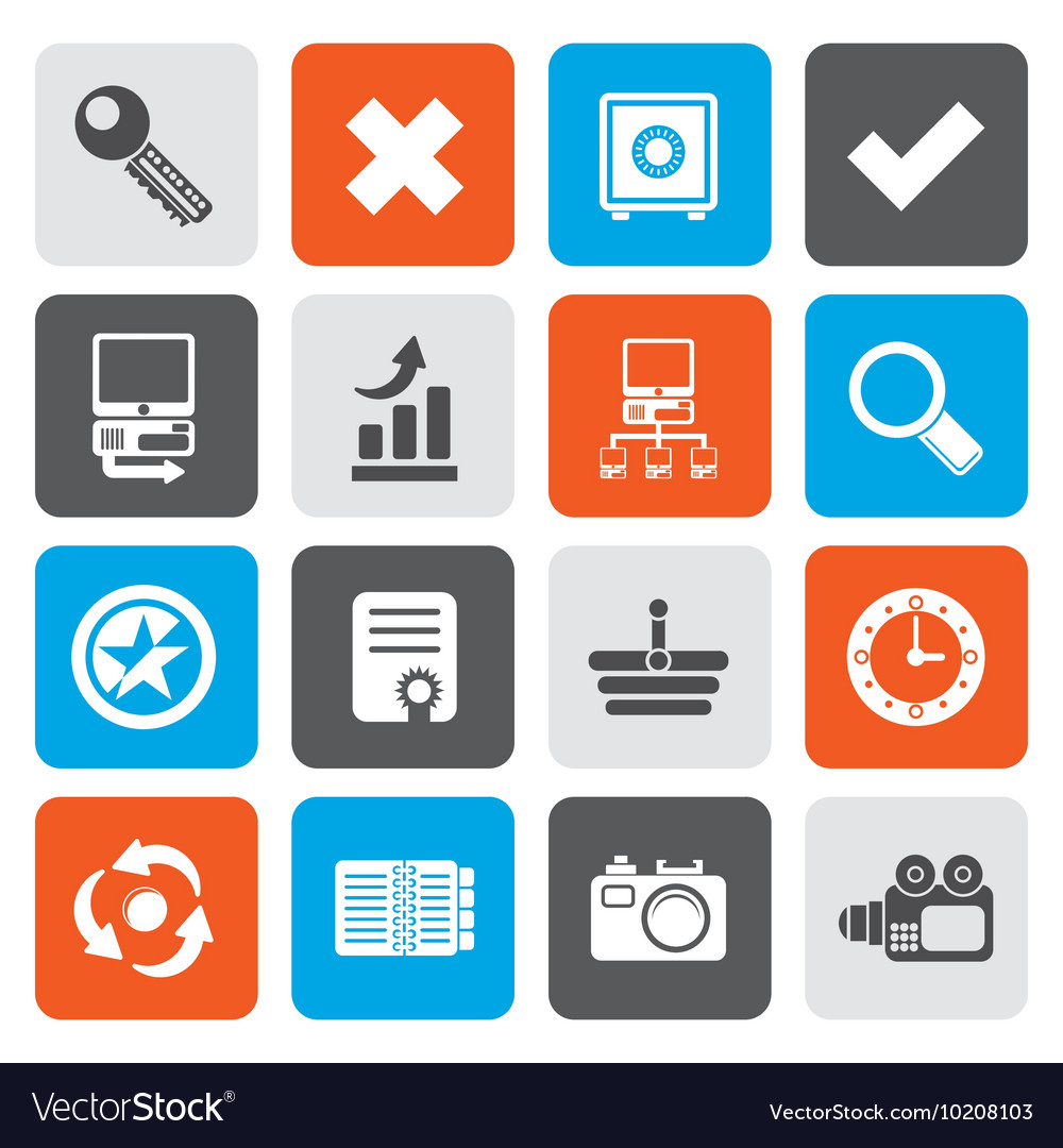 Flat internet and web site icons