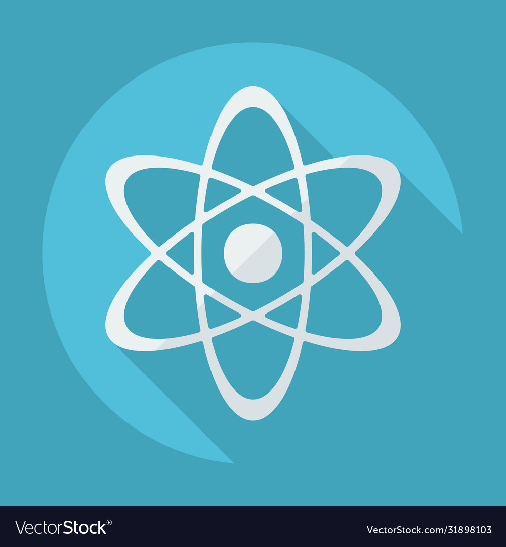 Flat modern design with shadow atom Royalty Free Vector