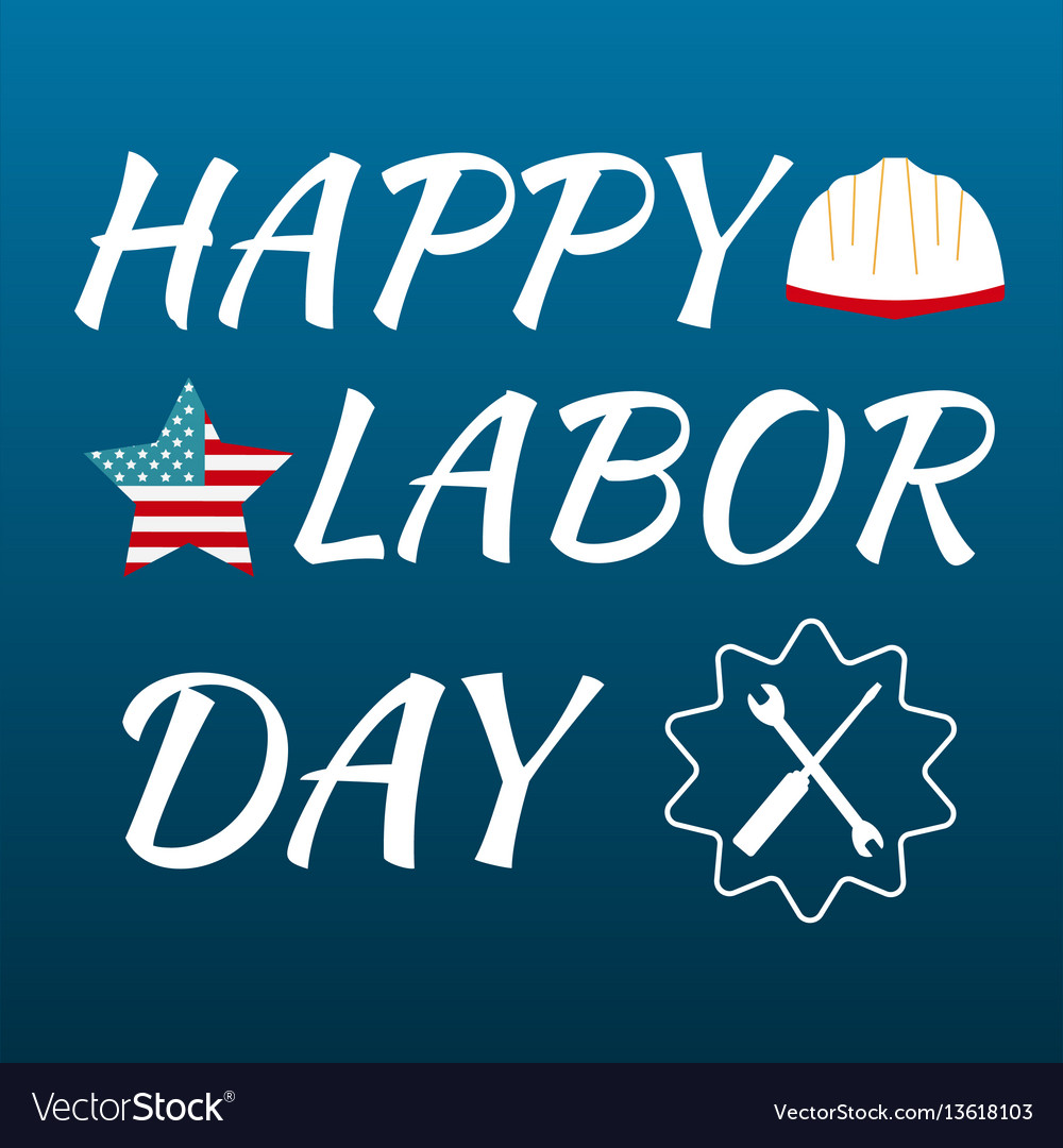 Happy labor day card united states of america