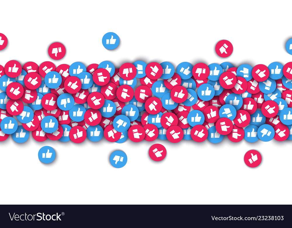 Like thumbs up icons web buttons pattern