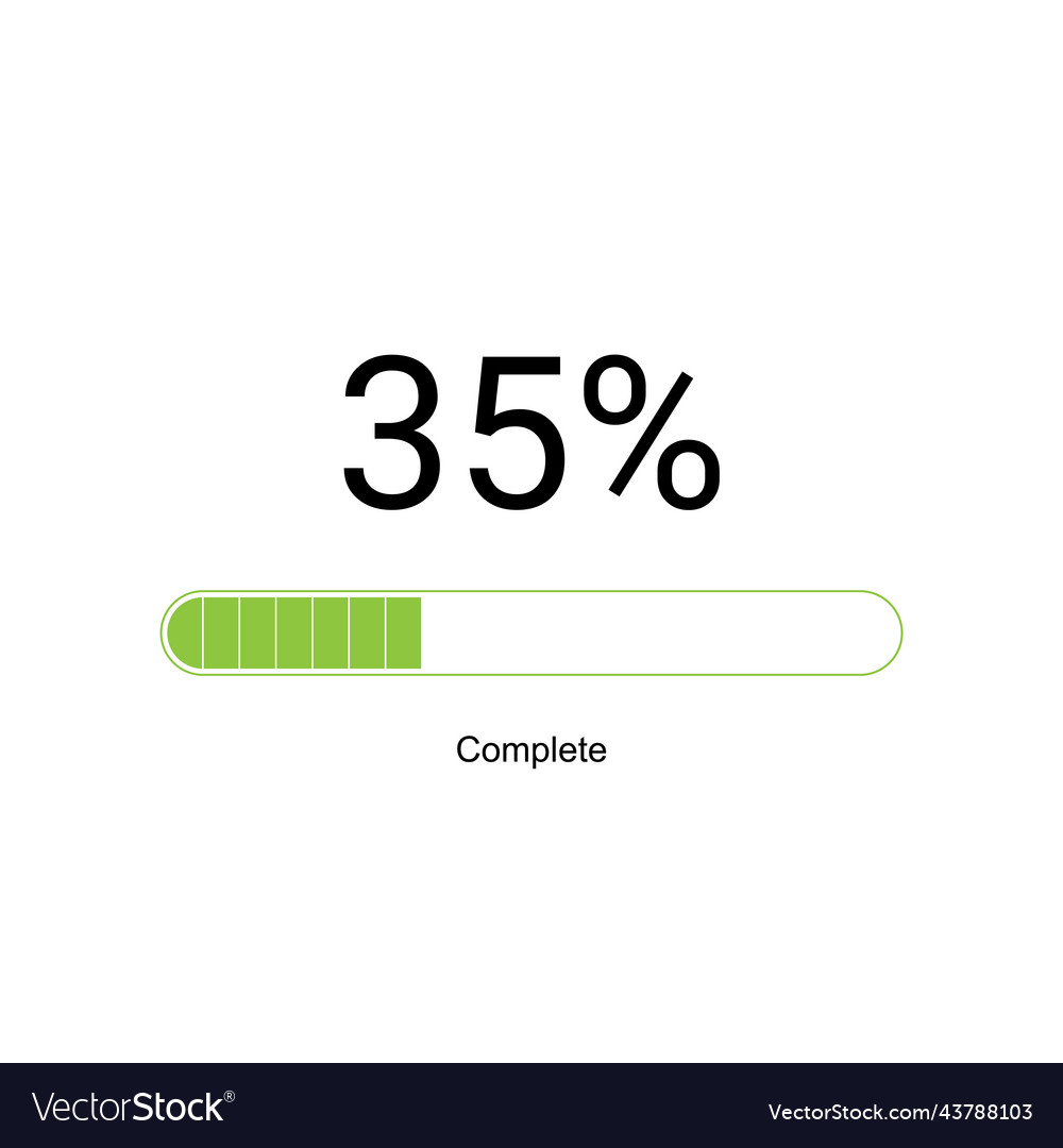 Loading bar progress icons load sign green vector image Loading bar progress icons load sign green