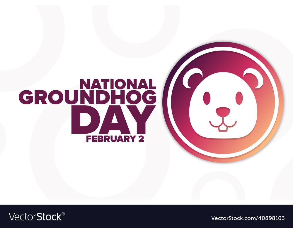 National groundhog day february holiday Royalty Free Vector