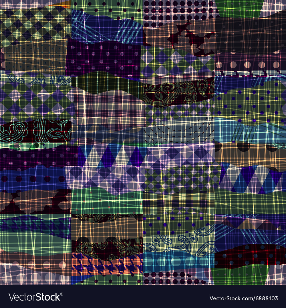Patchwork of wavy patches