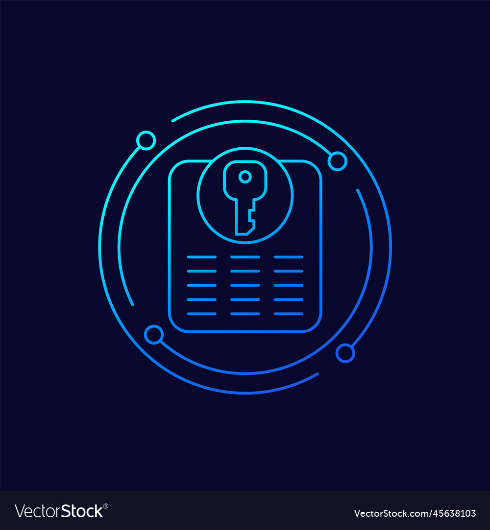 Private key for access line icon