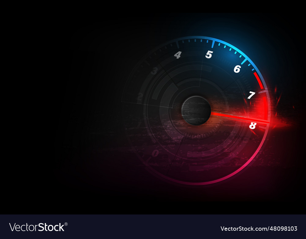 Speed motion background with fast speedometer car