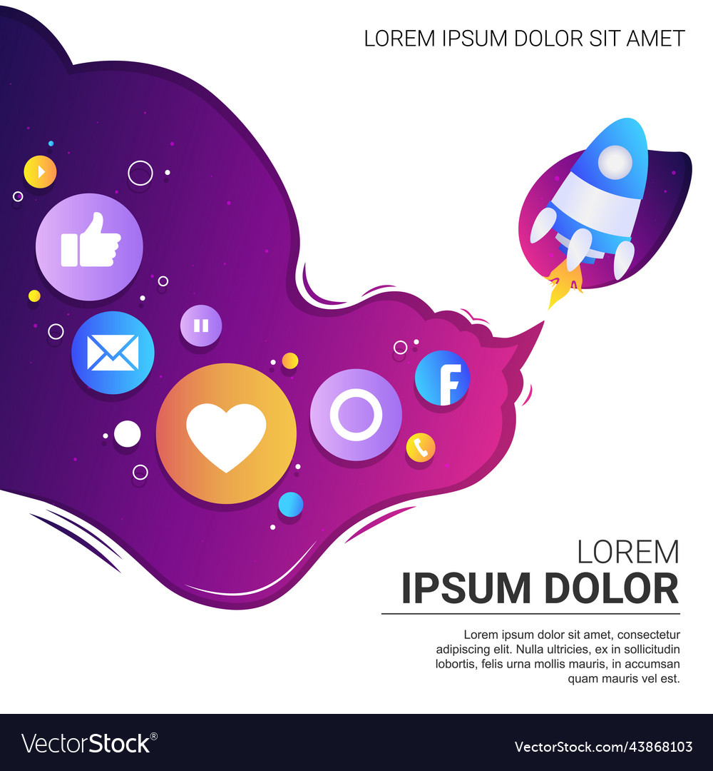 Template stylish web banner modern design gradient vector image Template stylish web banner modern design gradient