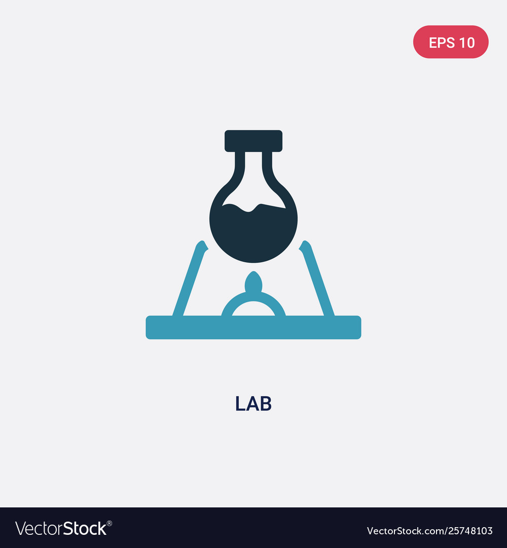 Two color lab icon from science concept isolated vector image Two color lab icon from science concept isolated