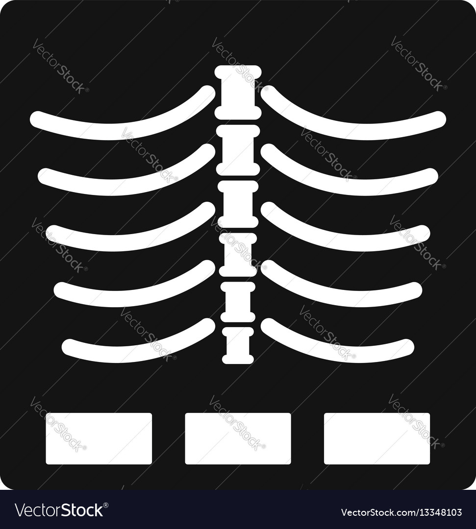 X ray photo icon simple style Royalty Free Vector Image