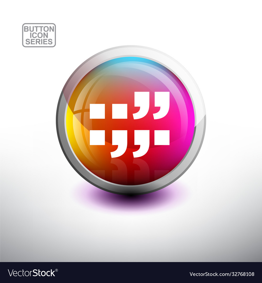Alphabet in glossy button for web icon