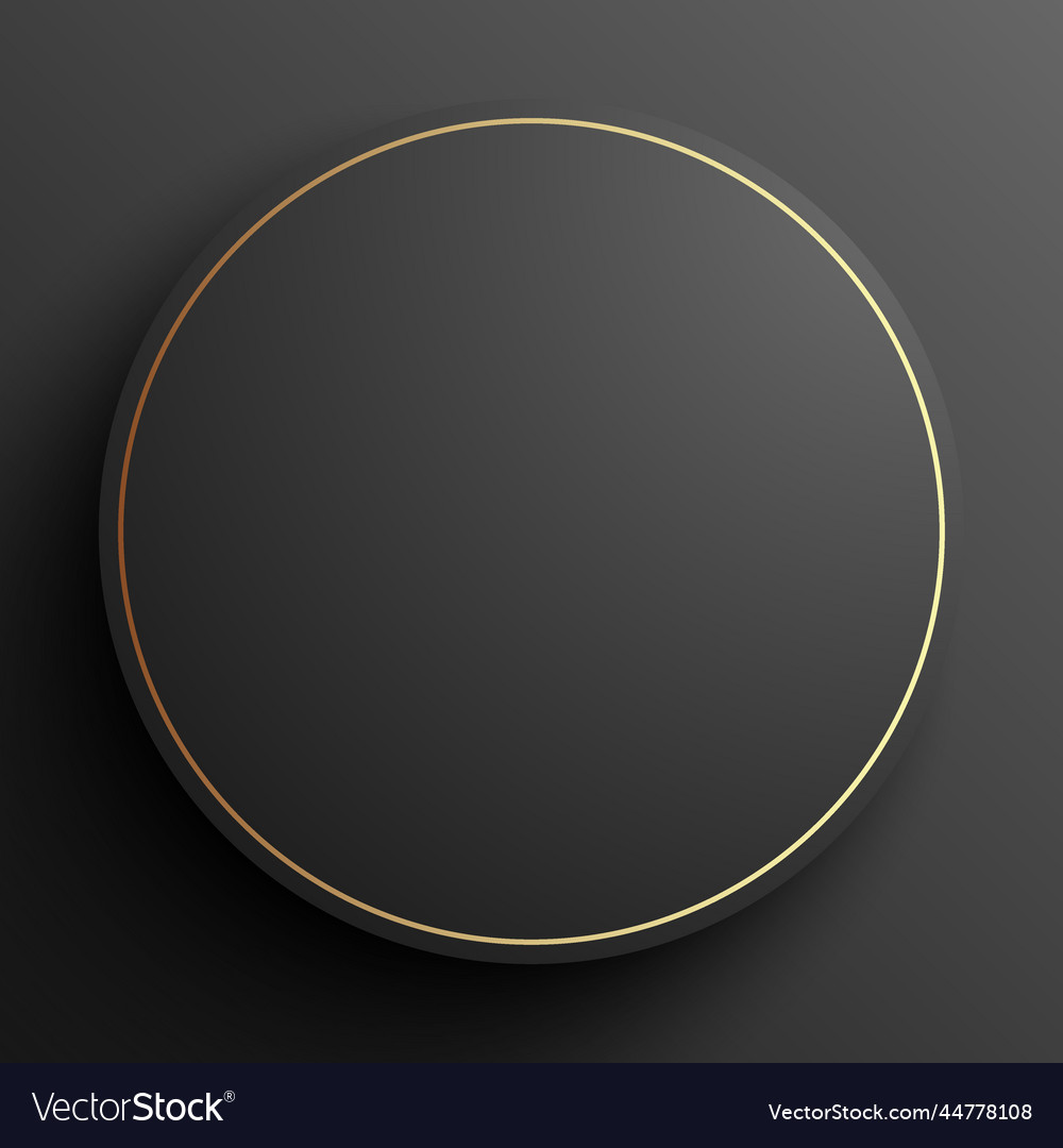 Black premium looking circle shape background Vector Image