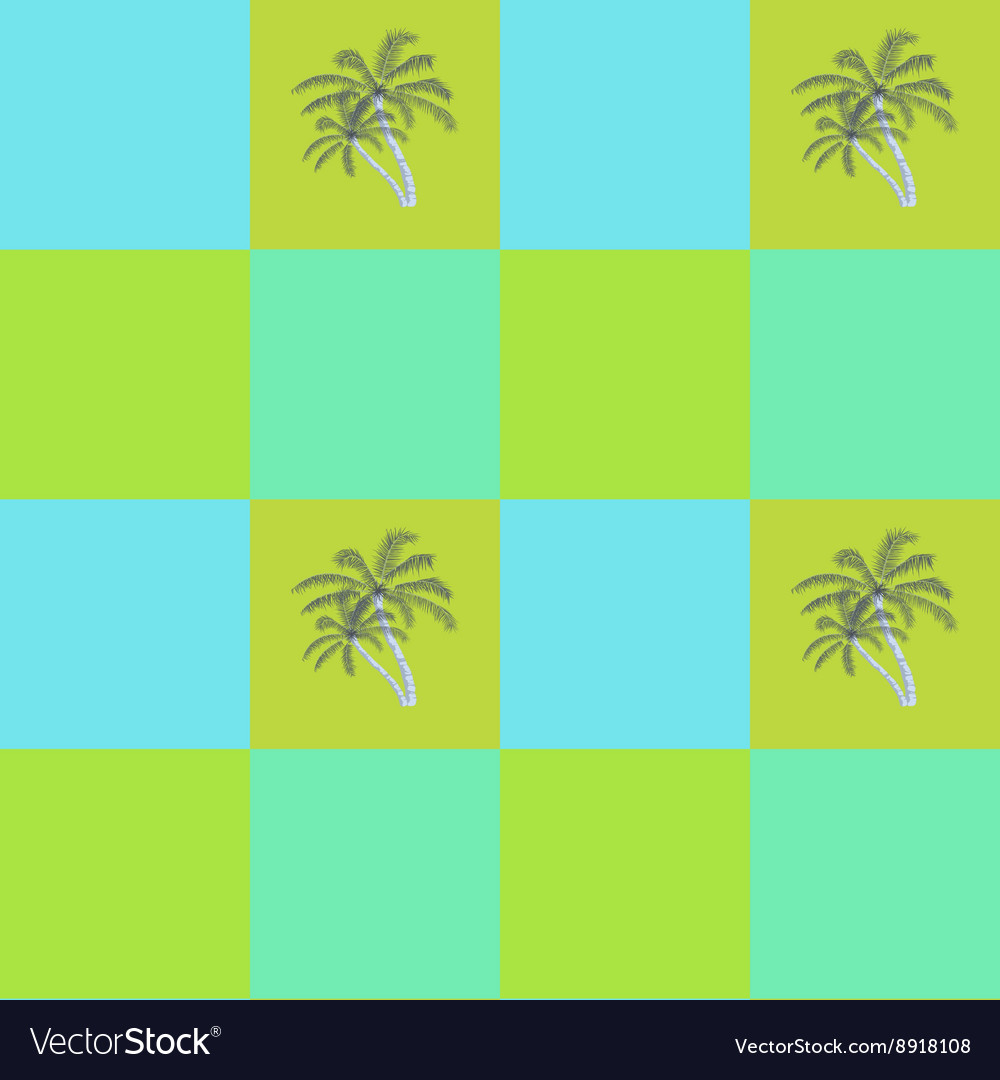 Coconut palm trees seamless pattern background