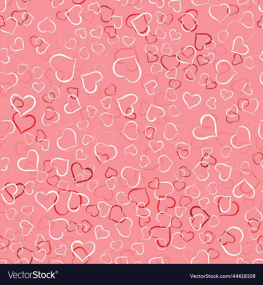 Cute valentine seamless pattern with hearts Vector Image