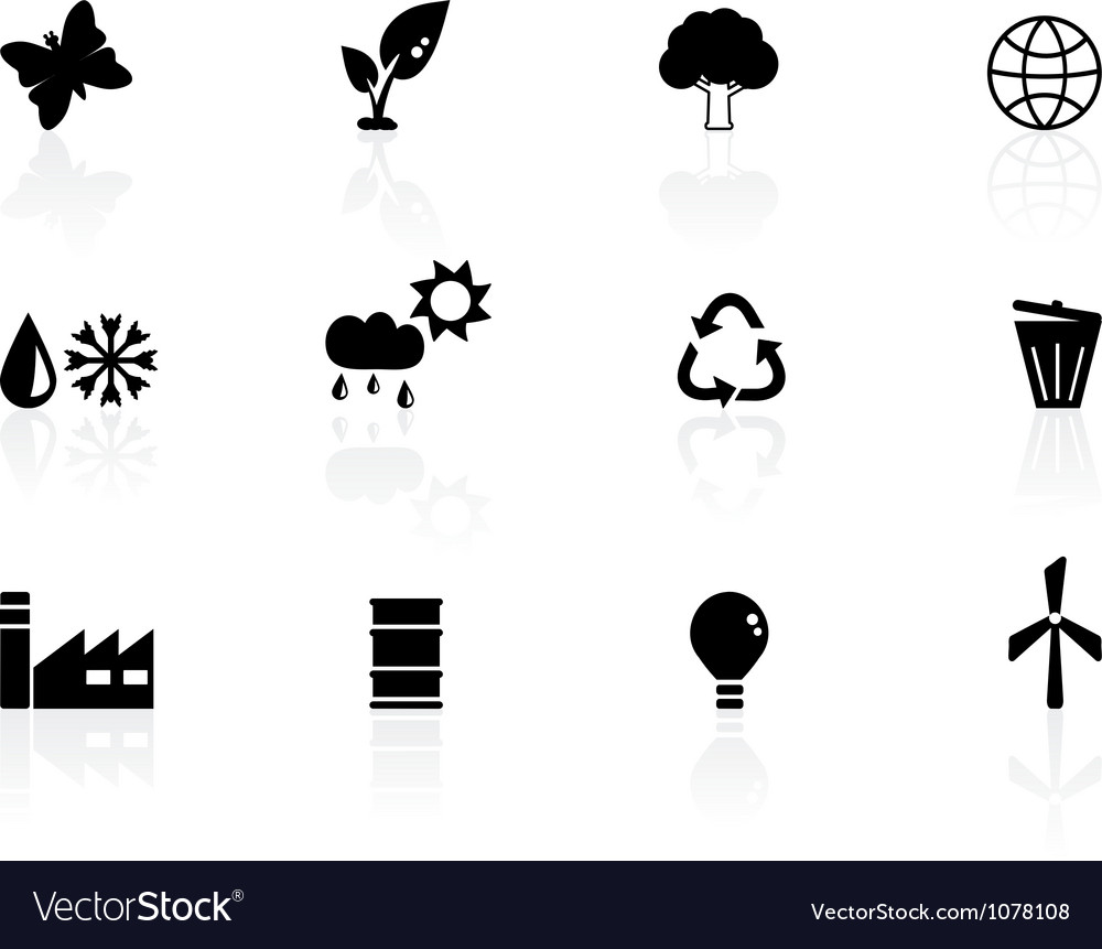 Environment Icons Royalty Free Vector Image - Vectorstock