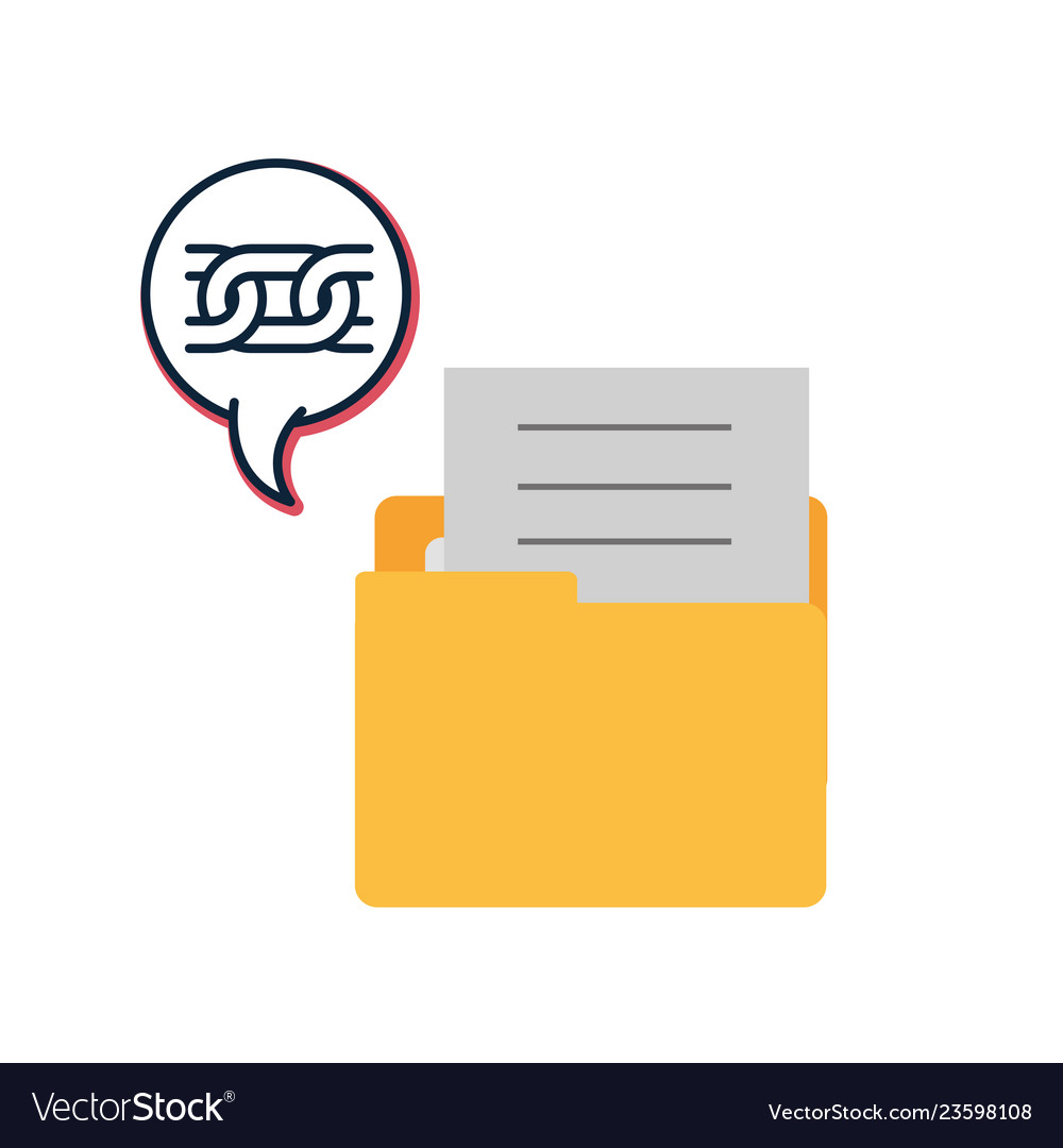 Folder with objects isolated icon