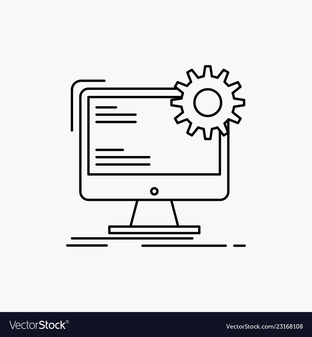 Internet layout page site static line icon vector image Internet layout page site static line icon