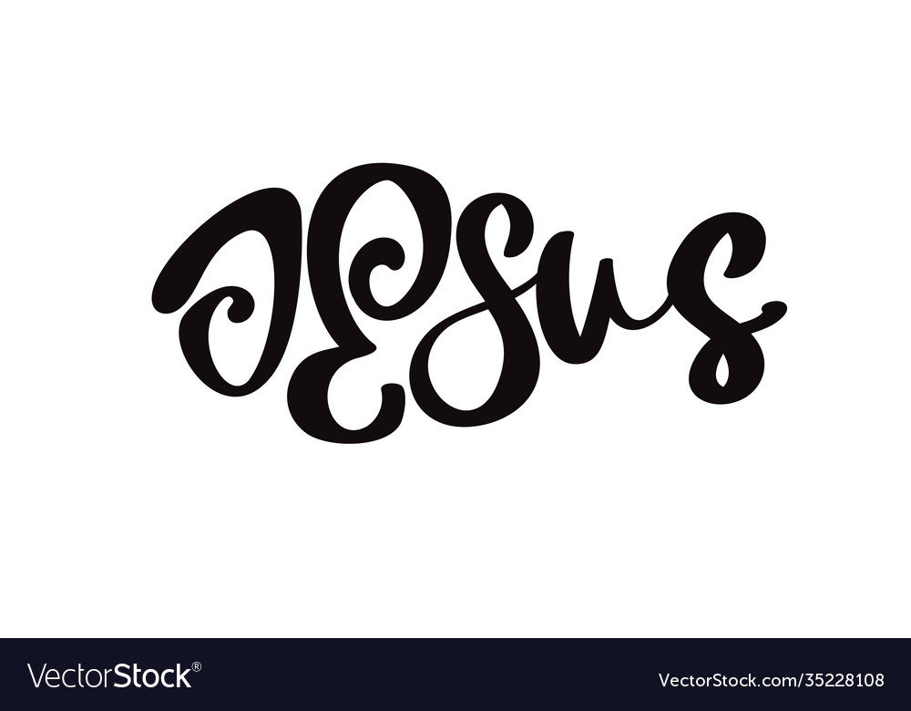 Jesus christian bible religious churh word Vector Image