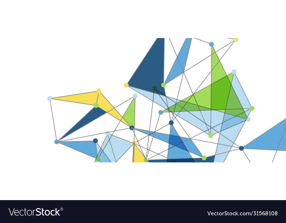 Line points connections triangular technology Vector Image Line points connections triangular technology