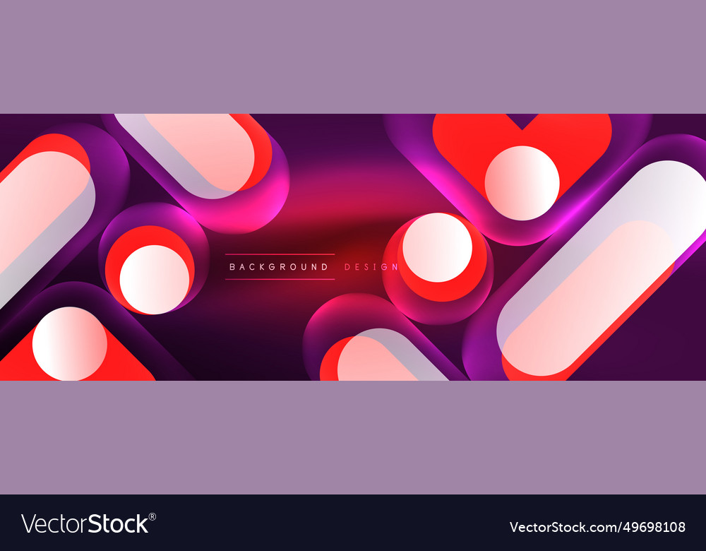 Neon circle abstract background template vector image Neon circle abstract background template