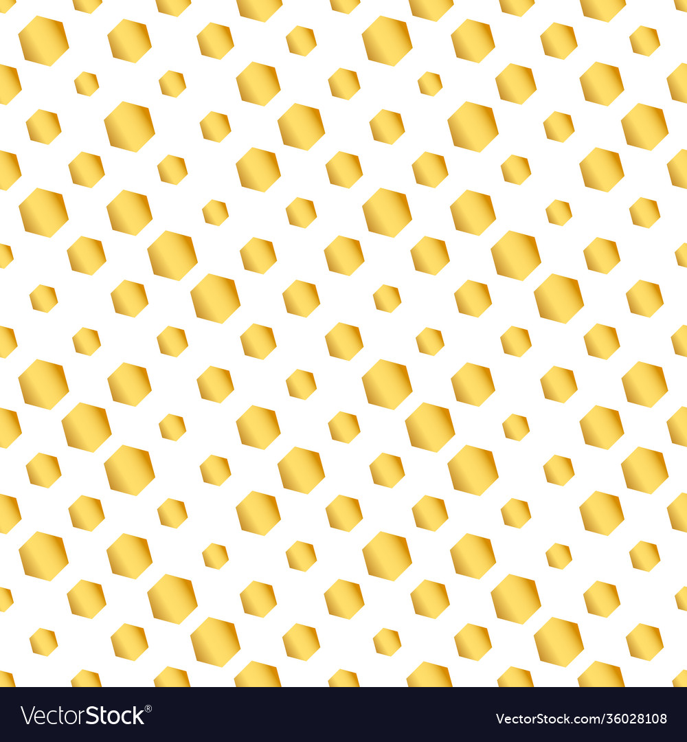 Seamless pattern with color honeycomb shapes