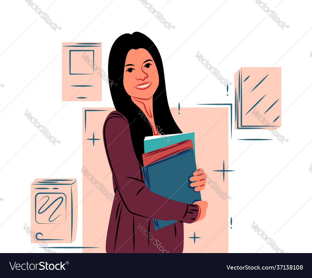 Teacher in shadow sharp lines style