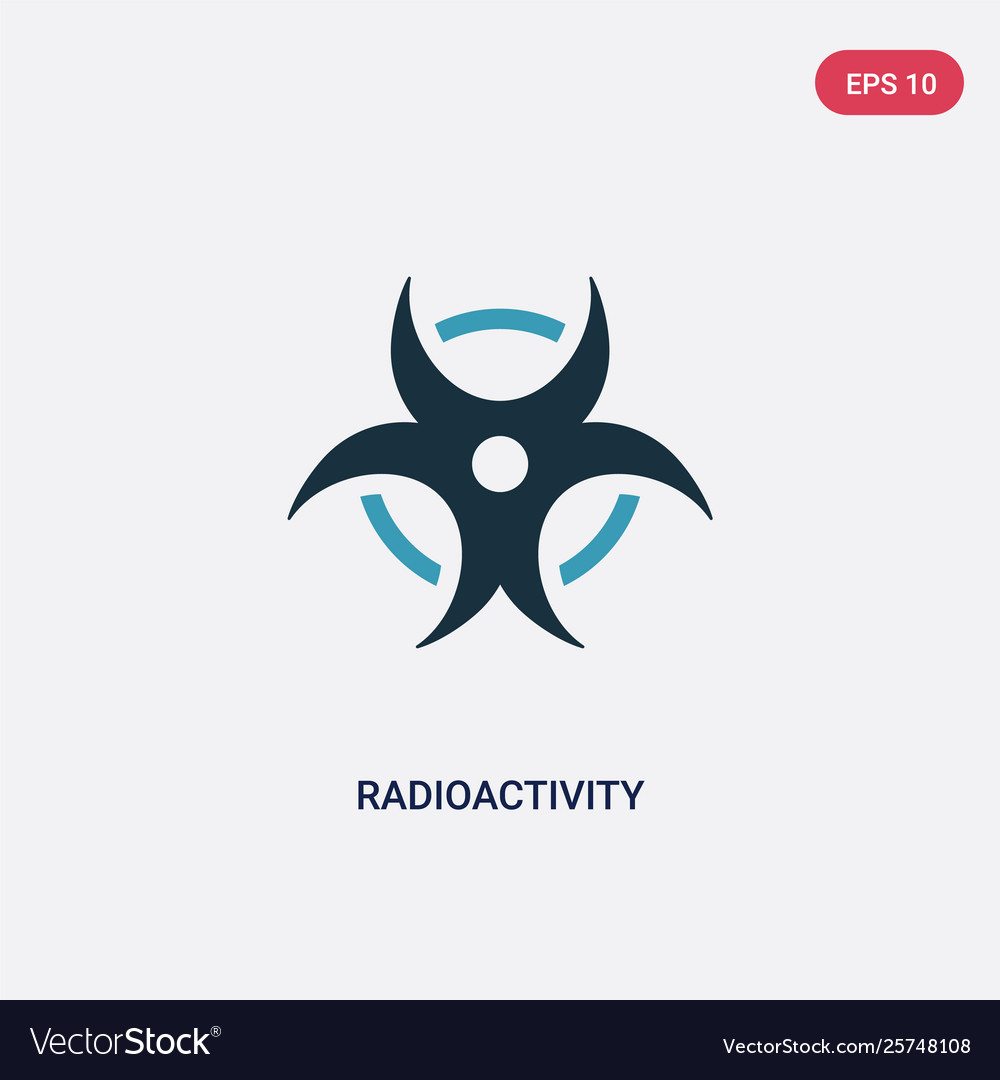 Two color radioactivity icon from science concept vector image Two color radioactivity icon from science concept