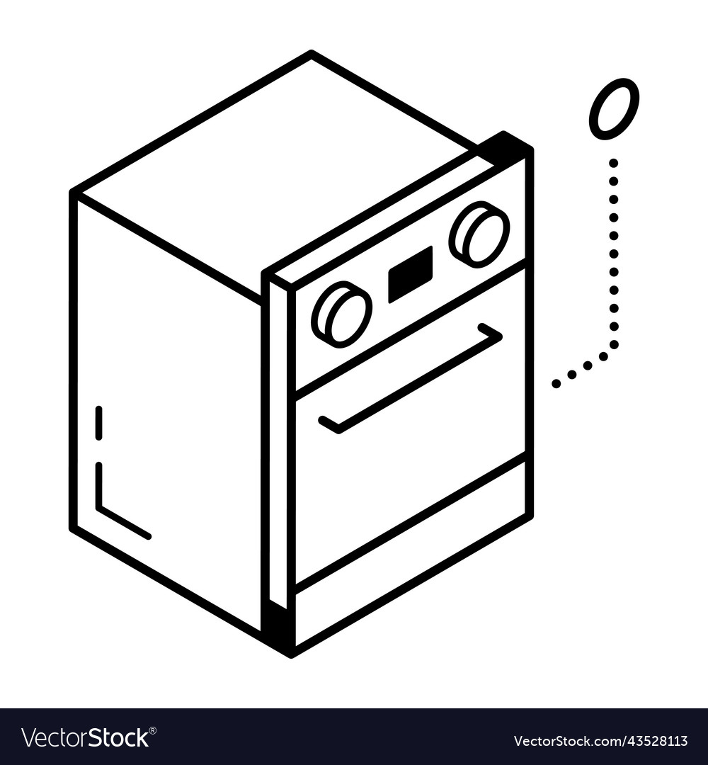 Ein Backofen Linie Symbol herunterladen