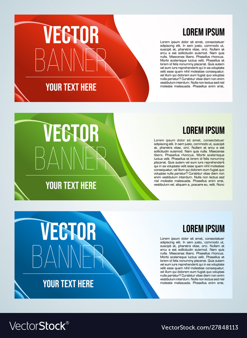 Abstract colorful banner set 3 version